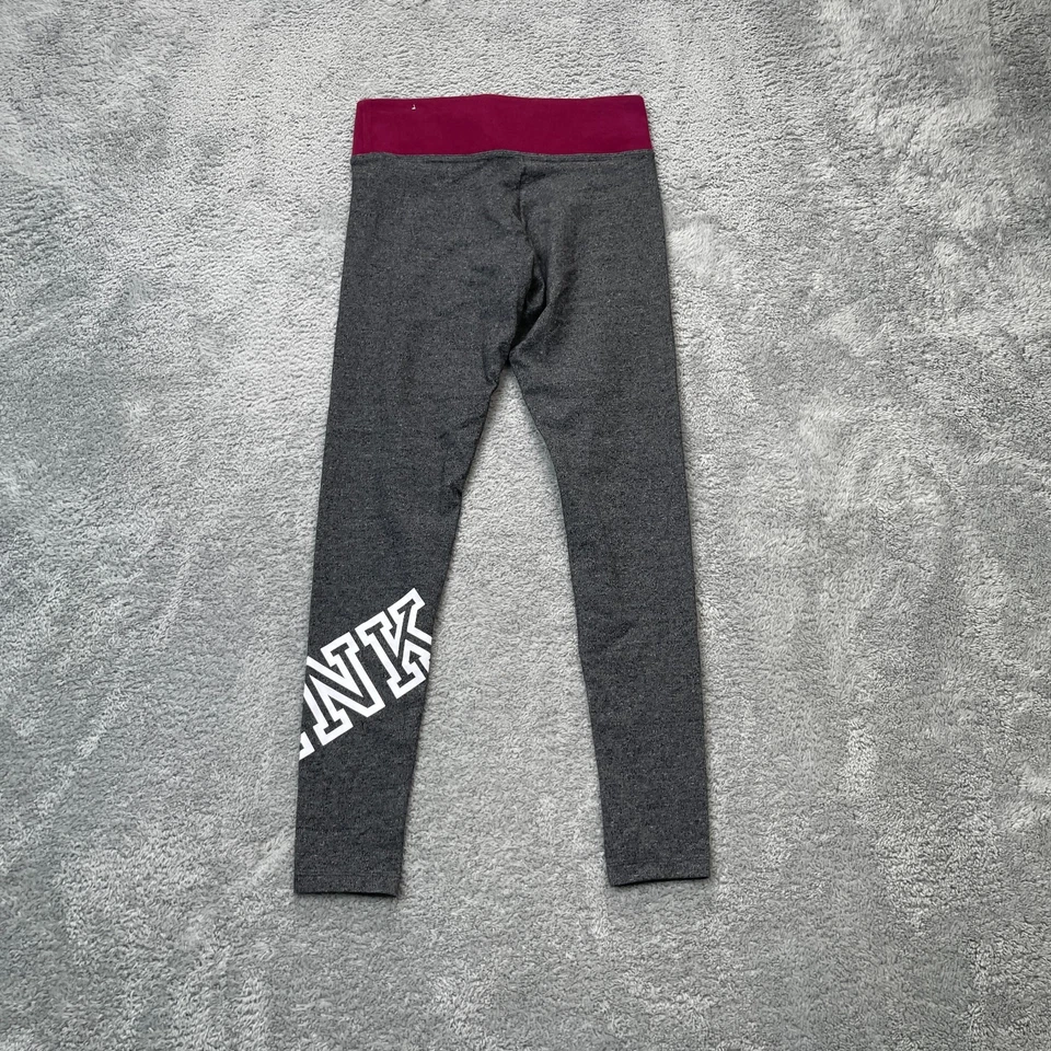 Leggings Pink Victorias Secret Mujer Pequeños Gris Yoga Algodón Gimnasio Rendimiento Foto 2 de 4