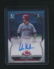 CADE HUNTER 2023 BOWMAN CHROME 1ST RC AUTO #CPA-CH