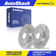 Rear Drilled Slotted Brake Rotors for Dodge Grand Caravan Journey 3.6L V6