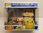 FUNKO POP Jabba The Hutt, Slave Leia, Salacious B Crumb Star Wars Bobblehead Set