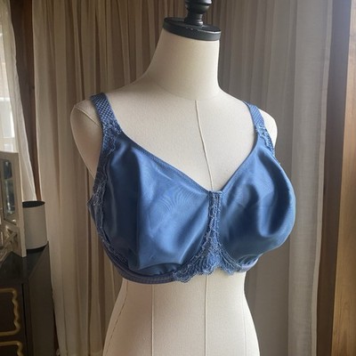 Simone Perele Bra Blue Caresse Minimizer Full Cup Unlined Underwire 100G 38E EUC