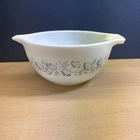 Vintage Pyrex 441 Colonial Mist Cinderella Bowl White With Blue Flowers