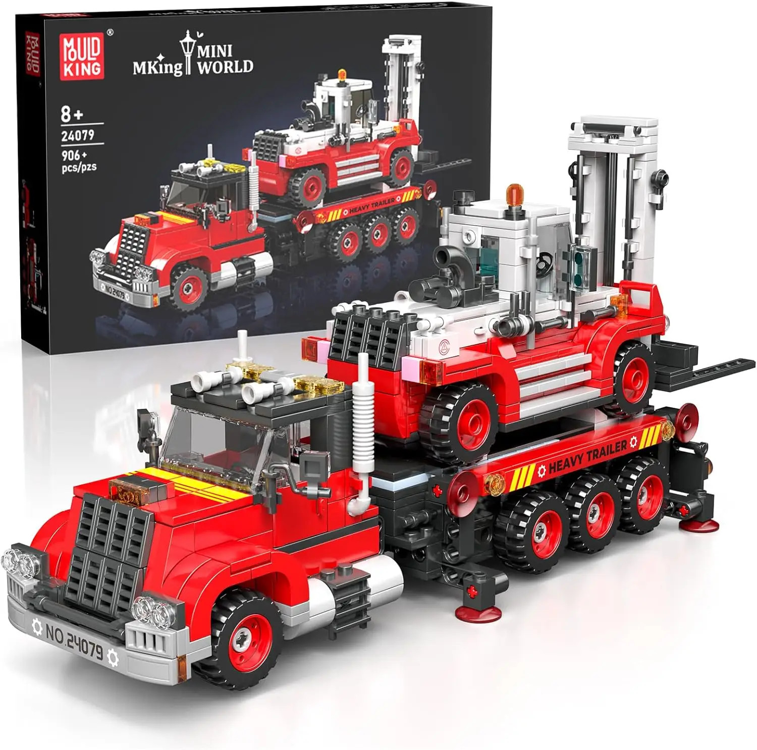 Mould King 24079 Forklift And Transport Truck Building Blocks Model 906pcs