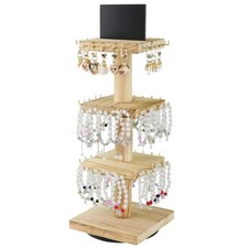 Bracelet Holder Display, 3 Tier Wooden Rotating Display Stand for vendors, 60...