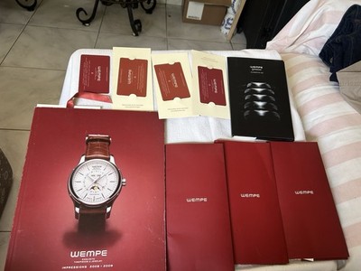 10 Piece WEMPE Watches Paper Lot Warranty Cards S5