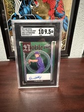 2023 Leaf Metal N-EH1 Ethan Holliday Noble Autographed Green Mojo 1/2 SGC 9.5MT+