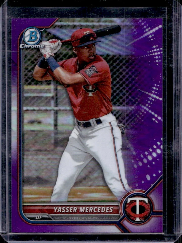 2022 Bowman Draft Yasser Mercedes Chrome Prospect Purple Refractor #197/250