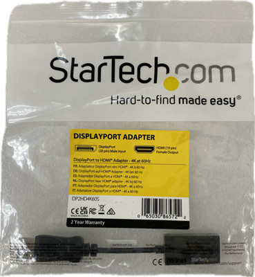 StarTech.com - DP2HD4K60S - DisplayPort UHD 4K 60Hz to HDMI Adapter Converter
