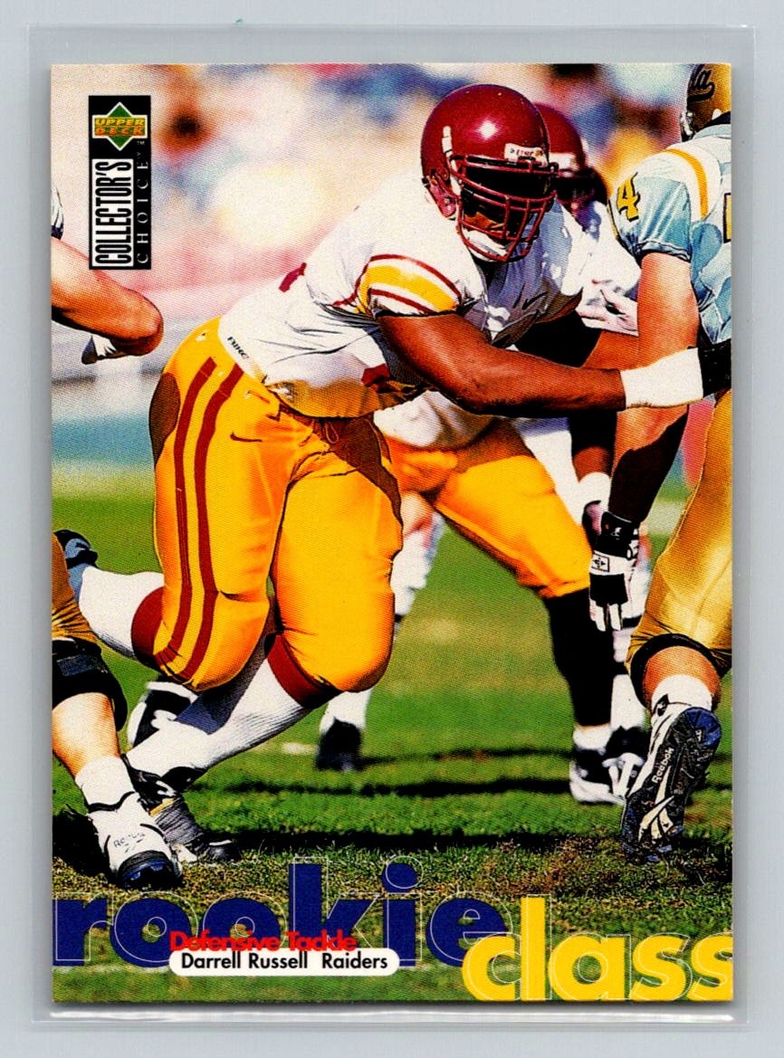 1997 Collector's Choice Rookie RC #2 Darrell Russell Oakland Raiders
