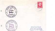 Schiffspost Olau Line Schiffsstempel OLAU KENT und OLAU FINN Stempel Vlissingen