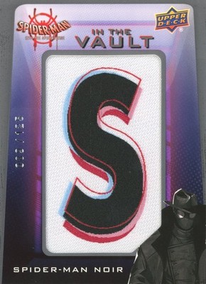 UPPER DECK INTO THE SPIDERVERSE SPIDER-MAN NOIR S #VLP-04 89/125 PATCH RELIC