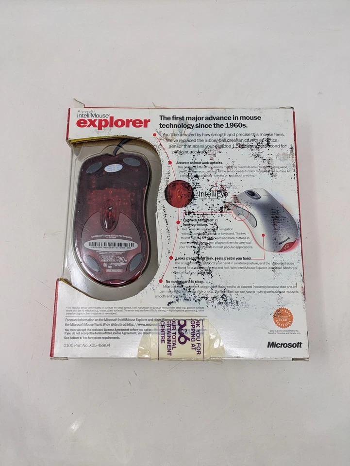 Vintage-Microsoft 1999 IntelliMouse Explorer 3.0 USB PS2 Compatible Silver Mouse - Image 2 of 3