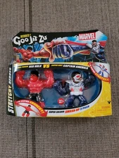 MARVEL HEROS OF GOO JIT ZU STRETCHY FIGURES HULK & CAPTAIN AMERICA AGES 4+