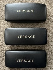 3 Different Size Versace Eyeglasses / Sunglasses Black Cases USED