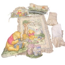 Vintage Disney Classic WINNIE THE POOH Crib Bedding Set 1994