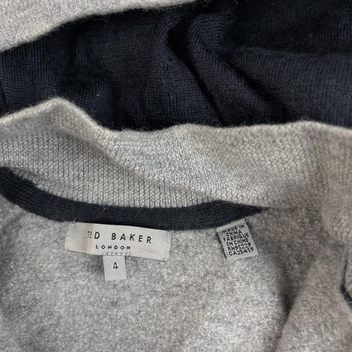 Ted Baker Wool Full Zip Hoodie Grey XS - Picture 4 of 4