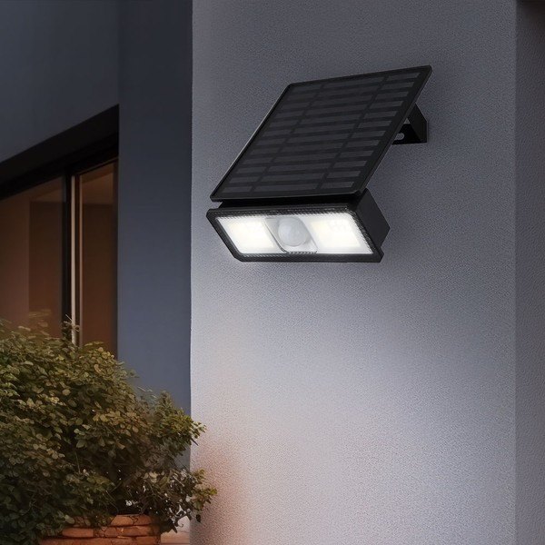 Wandlampe AußEnleuchte Solarlampe Bewegungsmelder Led Strahler Schwenkbar H 9Cm-image