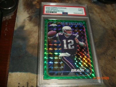 2024 TOPPS CHROME TOM BRADY GREEN GEOMETRIC  #/99 PSA 9 MINT FRESH GRADE LOW POP