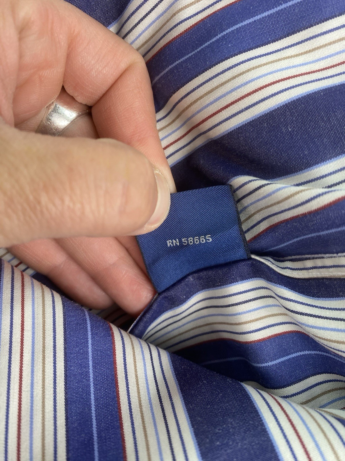 PONY Camicia Vintage Facconable Uomo Extra Large Blu Bianco Righe Classico Bottone USA