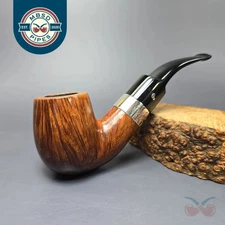 Peterson Supreme Silver Mounted XL90S Smooth Estate Briar Pipe, Irish Estates