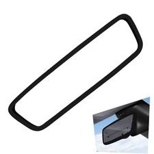 MLY Car Rear View Mirror Protector Frame, Silicone Auto Rearview Edge Black