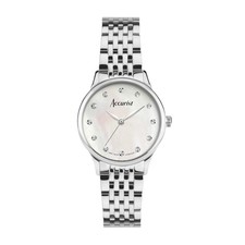 Accurist Dress 28mm Womens Round Silver Analogue Watch with Silver Bracelet