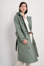 Seasalt Women's Regular Penweathers Waterproof Trench Coat Heath Gingham