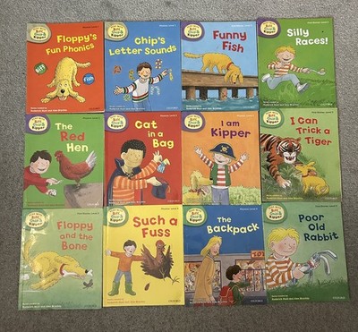 12x Biff, Chip And Kipper Books Level 1/2/3 Read With Oxford Phonics Stories 