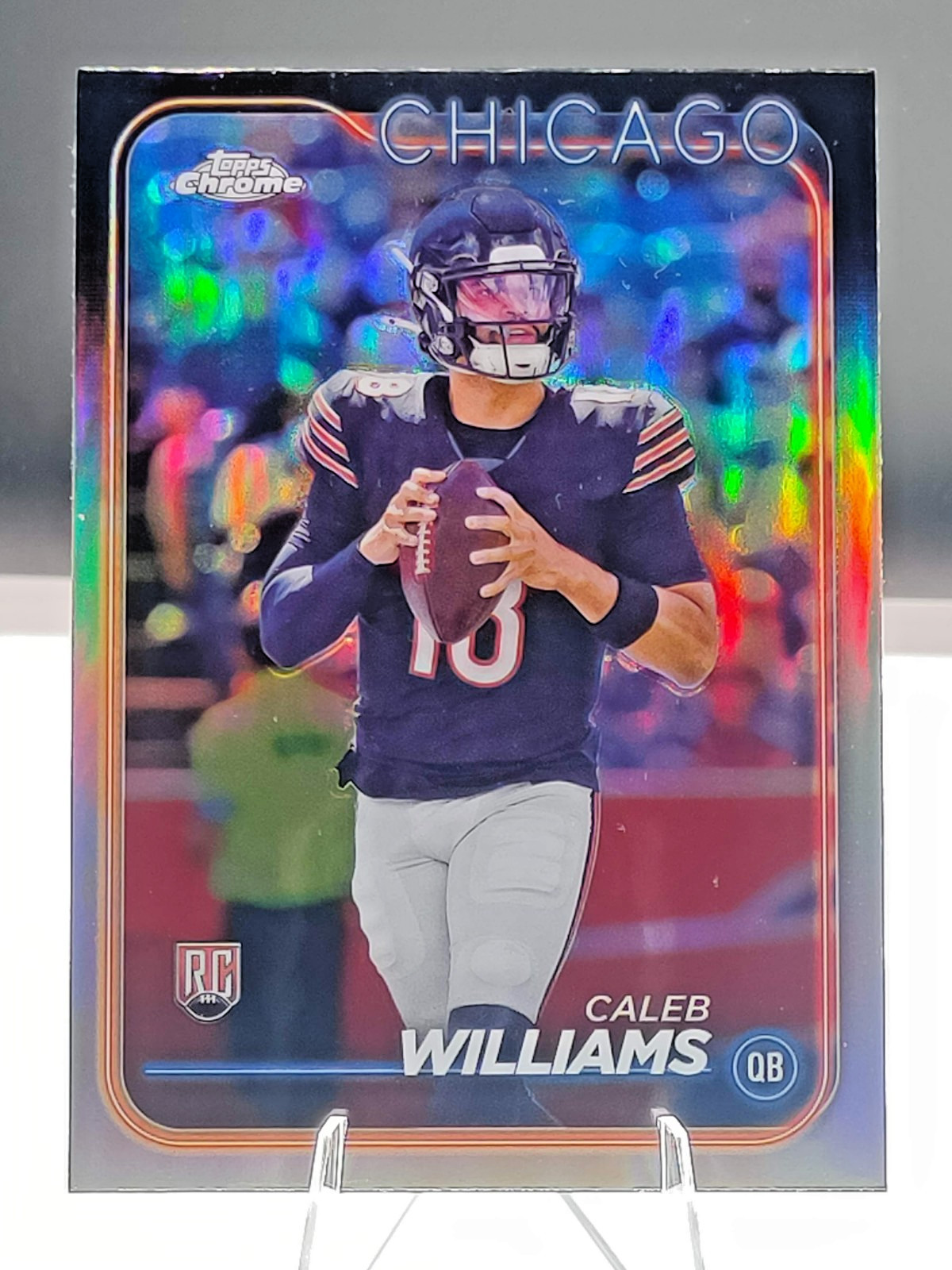 2024 Topps Chrome Football Caleb Williams 202 Refractor Rookie