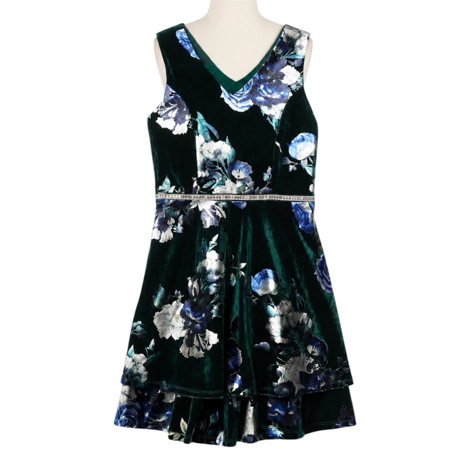 Speechless Big Girls Velvet Dress Green Size 12 Perfect for Parties & Holidays