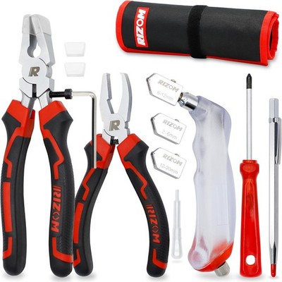 Rizom Glass Cutters Tools, Cutter 2-20MM, 8'' Running Pliers with... 