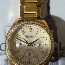 Caravelle New York Women s Gold Tone Quartz W...