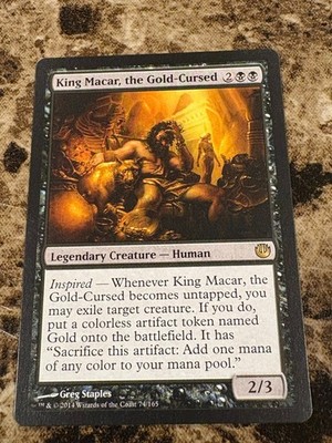 KING MACAR, THE FOLD-CURSED Magic the Gathering MTG Journey Into Nyx LP -A
