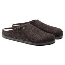 BIRKENSTOCK Men's Zermatt Shearling Mocha Brown Wool Felt Clogs EU 44 Size 11 US