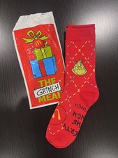 NEW RED 2025 McDONALD'S Grinch Socks Christmas Adult Happy Meal Socks
