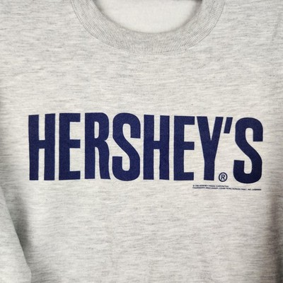 Vintage Hersheys Sweatshirt Mens Large Gray Graphic Candy Logo 90s Chocolate
