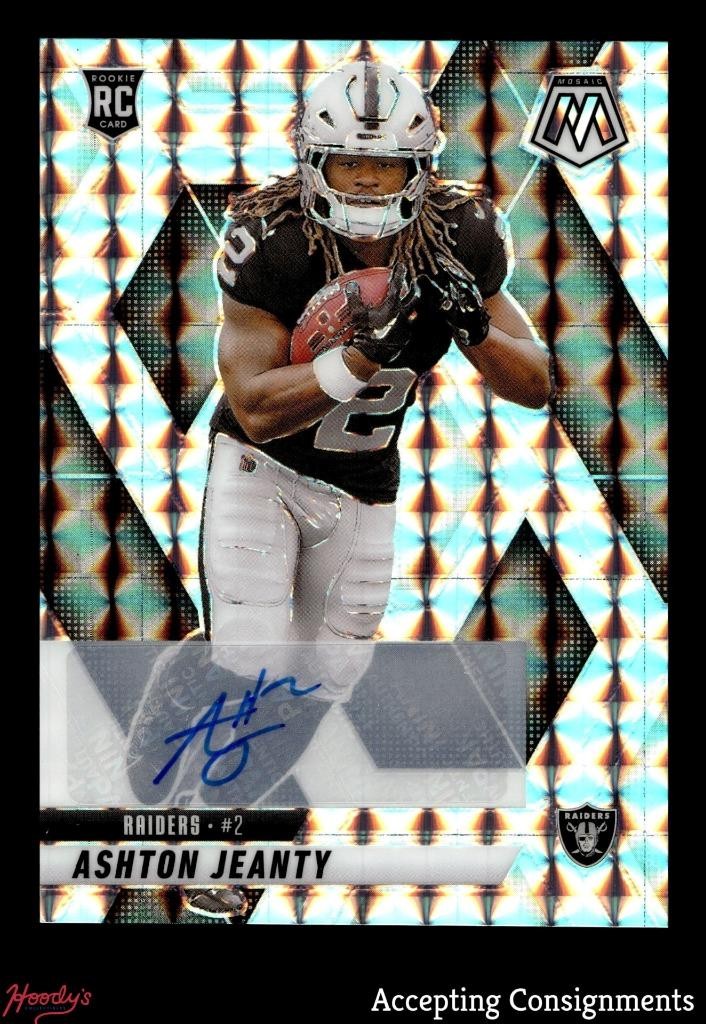 2025 Panini Mosaic Rookie Autographs Mosaic #345 Ashton Jeanty RC AUTO RAIDERS