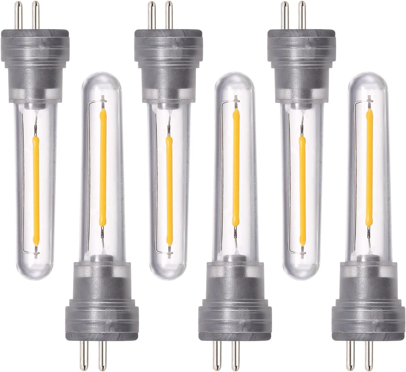 6Pack S14 LED Light Bulbs 1W Warm White 2700K Plug in Replacement for String Lig