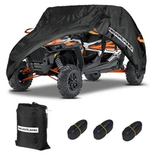 Side By Side Utility Vehicle Cover  4-6 Seater Waterproof Heavy Duty 300D Black