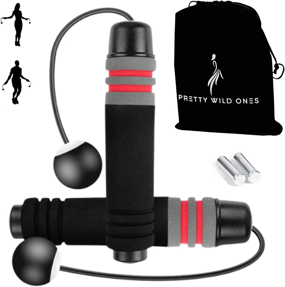 Cuerda de salto sin cuerda con peso - Cuerda de salto inalámbrica inalámbrica inalámbrica para fitness en interiores Foto 2 de 4