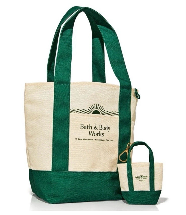 トートバッグ NWT Bath & Body Works 2025 HERITAGE TOTE BAG+Keychain MEMBER
