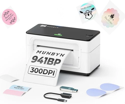 MUNBYN 941BP Thermal Label Printer  Bluetooth 300DPI 4x6 Shipping Small Business - product listing photo