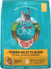 Purina ONE Tender SelecPurina ONE Tenderts Natural Dry Cat Food - Chicken, 22 Lb