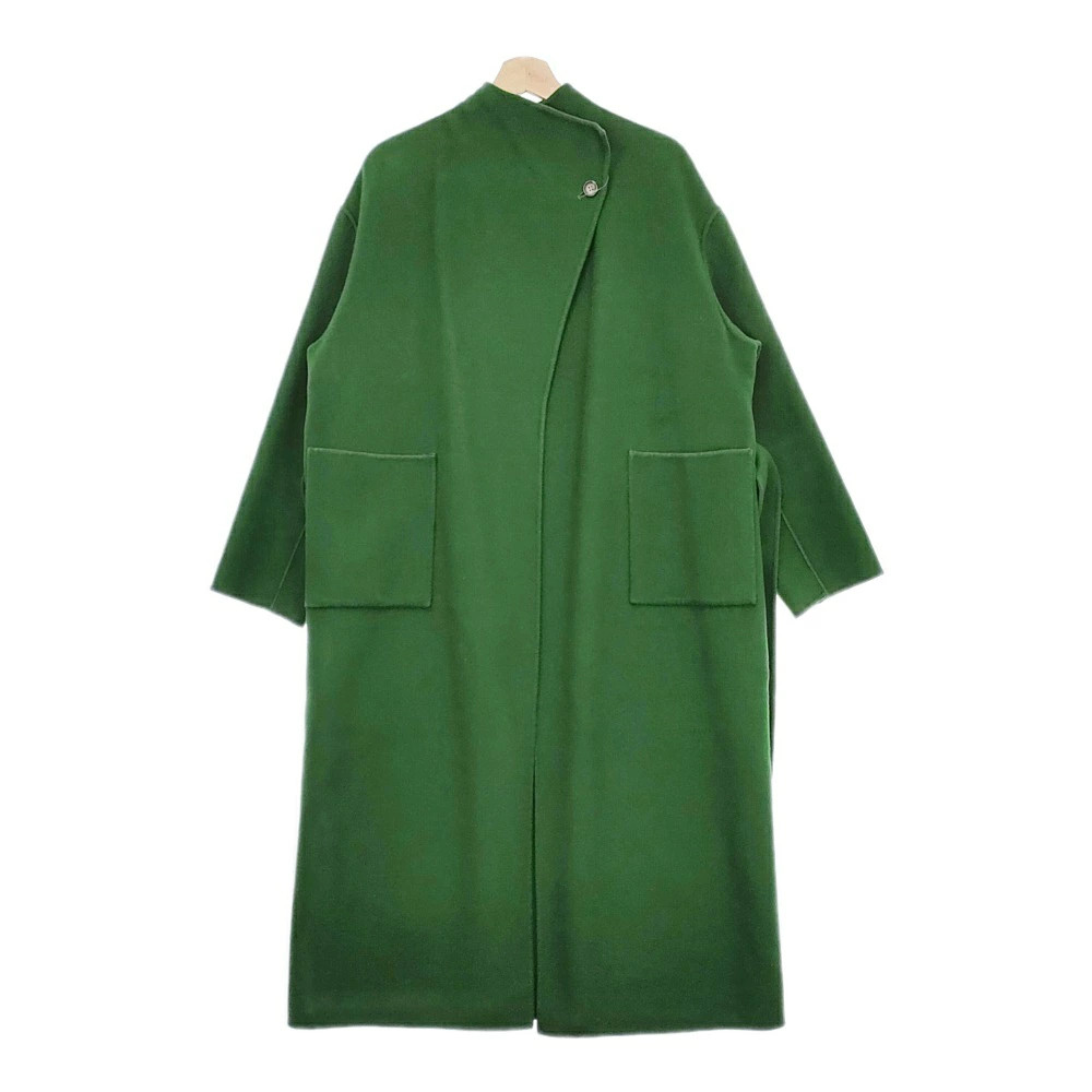 Ameri VINTAGE S Green Stand Collar Scarf Coat wit… - image 3