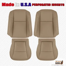 For 2003 2004 2005 Honda Pilot - Driver Passenger Perforated Leather Cover Tan