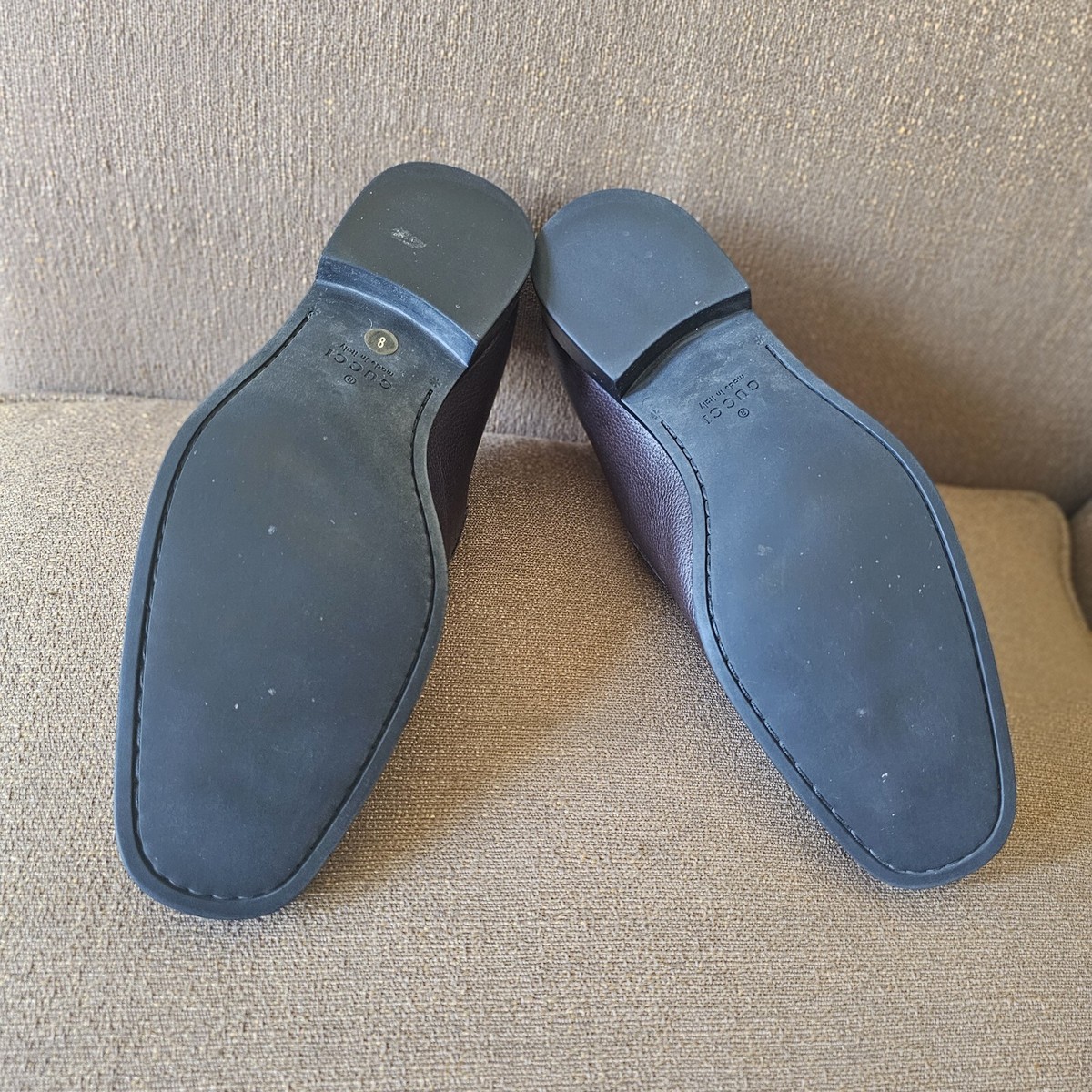 Gucci Web Accent Brown Leather Shoes Gucci Size 8/US 8.5 Men\'s Gucci Web Accent Brown Leather Shoes Gucci Size 8/US 8.5  main image 2