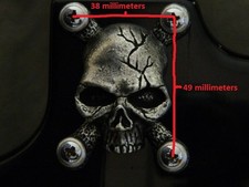 Skull neck plate for fender strat stratocaster guitar made in USA solid metal