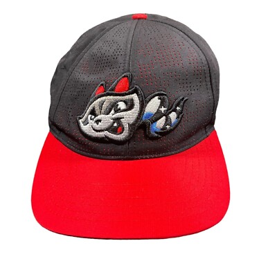 Huntsville Trash Panda s Cap Hat OC Sports  Red & Black Minor League Baseball