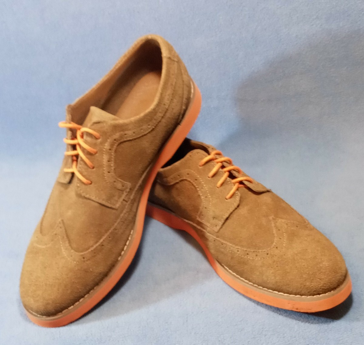 Perry Ellis Cognac Leather Wingtip Shoes Paul Parkman Wingtip Oxfords Cognac (ID#5447-CGN) – PAUL  main image 3