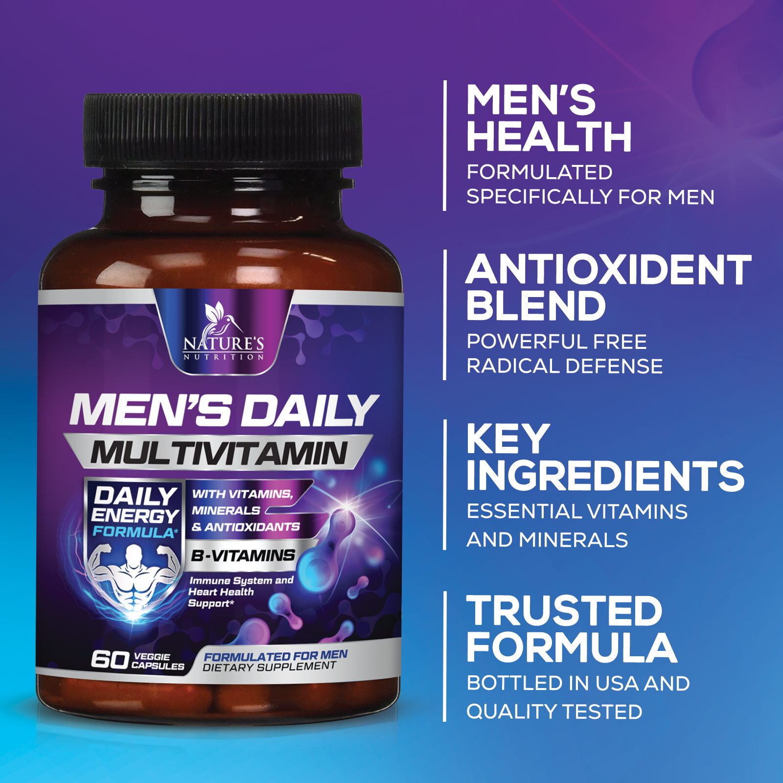 Multivitamin for Men Highest Potency Daily Mens Vitamins & Minerals